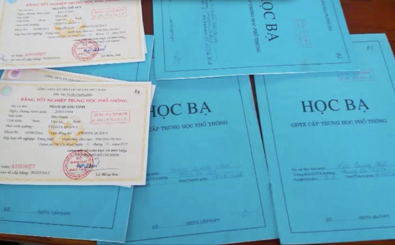 Làm bằng cấp 3 có học bạ gốc